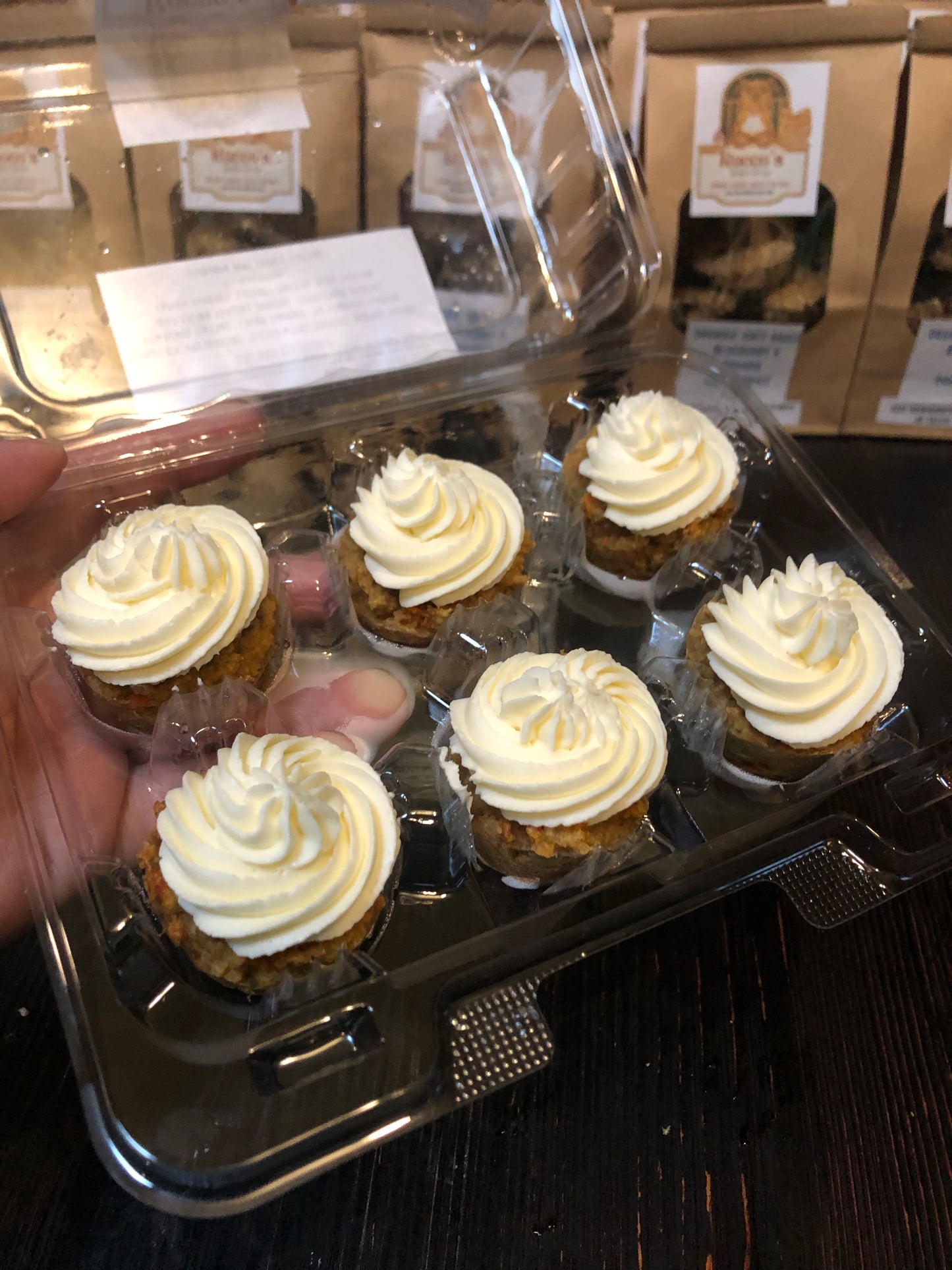 Organic Carrot Cake Pupcakes- Pack of 6 (Local Delivery Only)